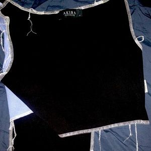 Akira ribbed tank top